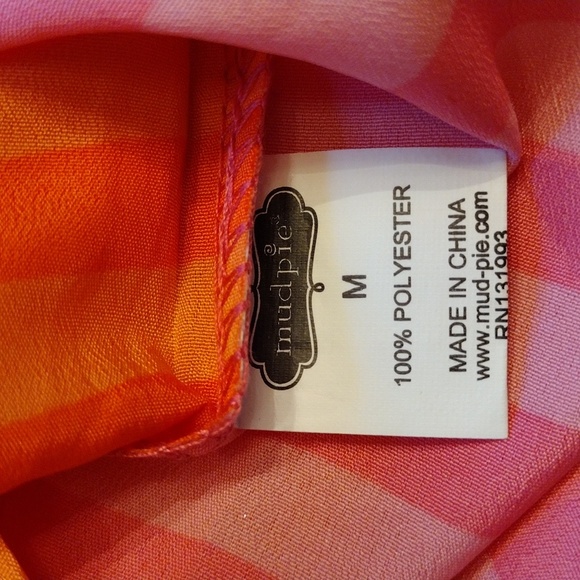 NWT MUD PIE Bag Lady "McCay Wrap " Sophia 3-Way Dress Size Medium, Pink & Orange - Picture 9 of 9